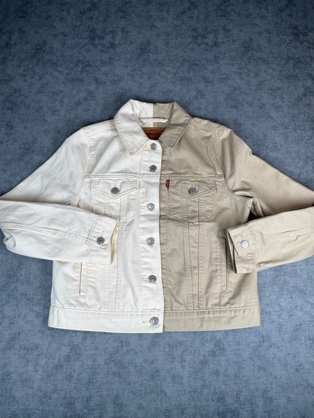 Levi’s Denim Jacket Womens M Two Tone Trucker Red Tab Cotton 2022